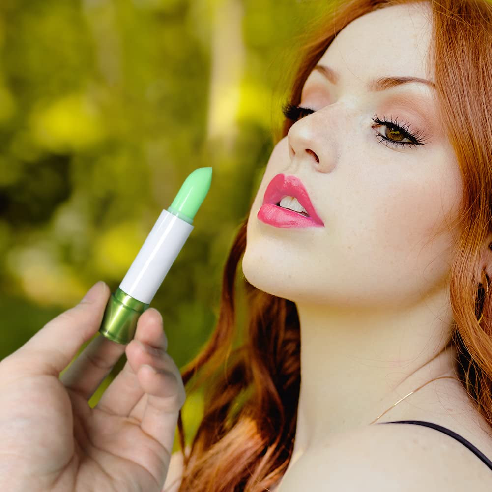 Aloe Vera Lipstick, Magic Temperature PH Color Changing Moisturizing Lipstick, Tinted Lip Balm, Lip Tint, Lip Makeup, Lip Balm, Natural Lasting Moisturizing Lipstick for Women (2PCS, Large)