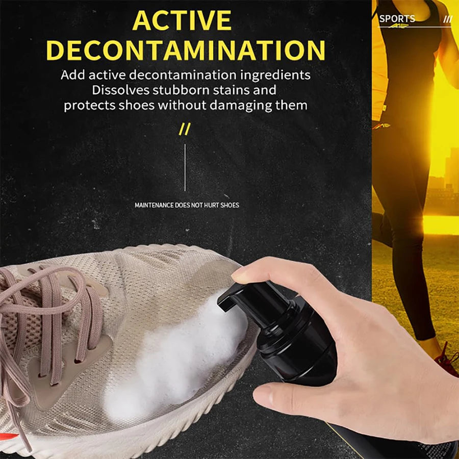 Shoe Cleaner Kit for Sneaker, Water-Free Foam Sneaker Cleaner 5.3Oz with Shoe Brush and Shoe Cloth,Work on White Shoe,Suede,Boot