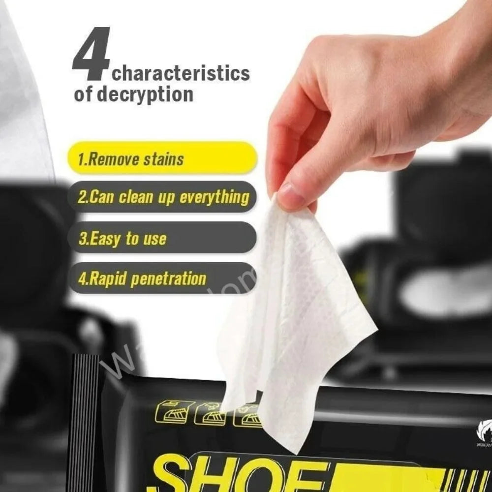 Shoe brush Sneaker Cleaning Wipes Travel Portable Sneaker Disposable Quick Cleaning Wet Wipes White Shoes Artifact Shoe Cleaners