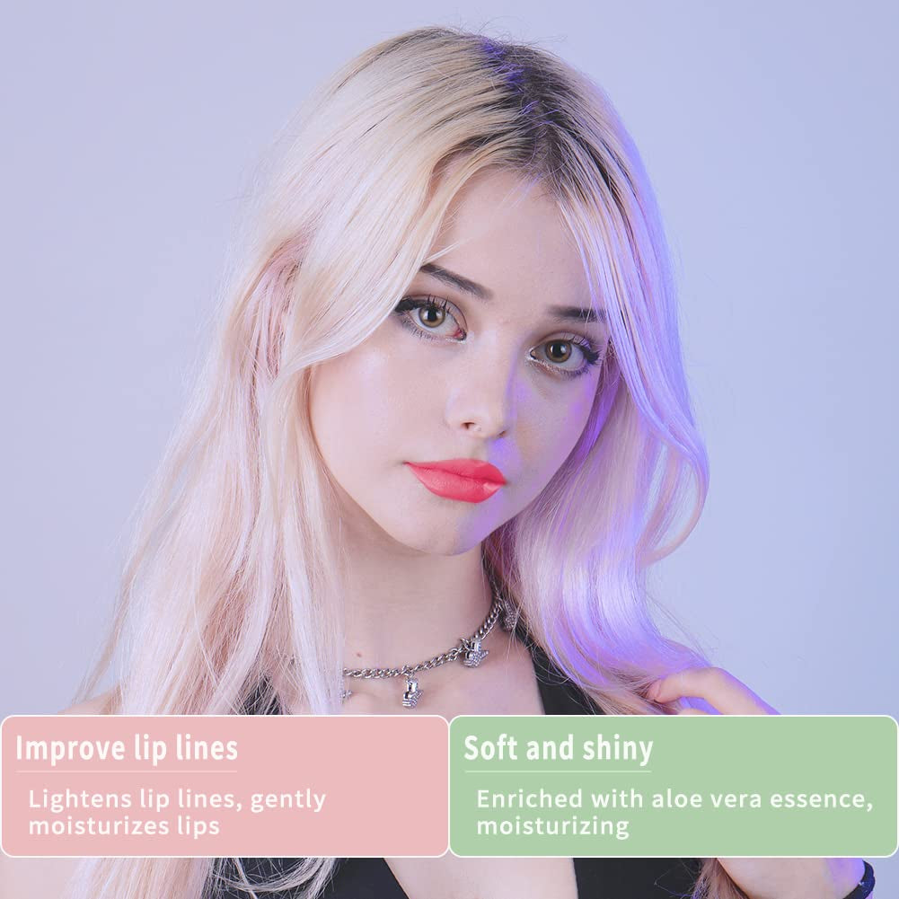 Aloe Vera Lipstick, Magic Temperature PH Color Changing Moisturizing Lipstick, Tinted Lip Balm, Lip Tint, Lip Makeup, Lip Balm, Natural Lasting Moisturizing Lipstick for Women (2PCS, Large)