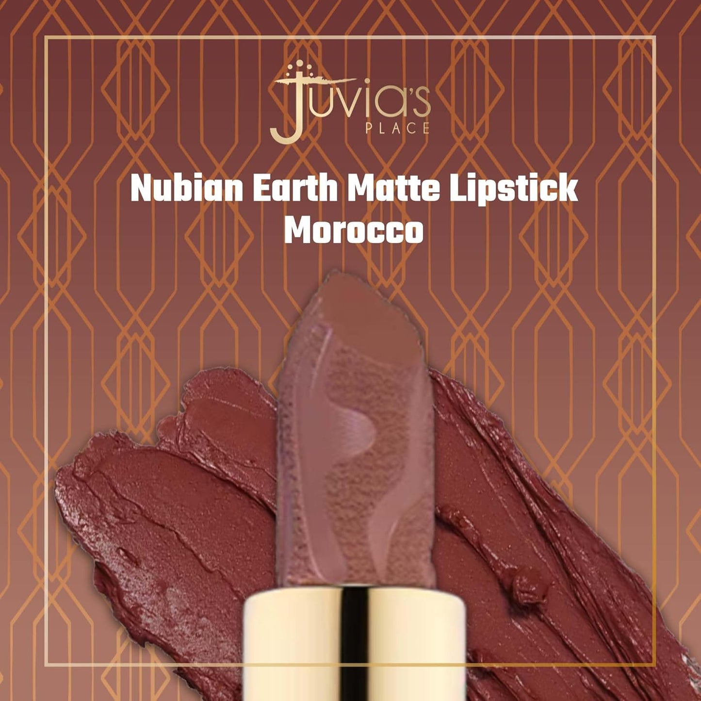 Nubian Earth Matte Lipstick Morocco - Hydrating, Long-Lasting, Richly Pigmented Lip Makeup, Creamy Lipstick with Matte Finish, Beauty & Lip Care Product