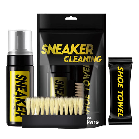 Shoe Cleaner Kit for Sneaker, Water-Free Foam Sneaker Cleaner 5.3Oz with Shoe Brush and Shoe Cloth,Work on White Shoe,Suede,Boot
